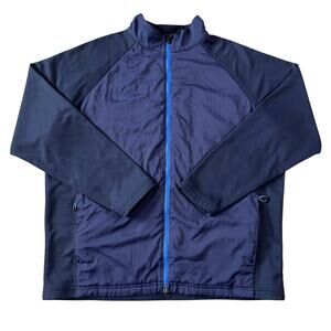 Zero Restriction Tour Series Mens Blue Zip Up Fleece Jacket Size Large